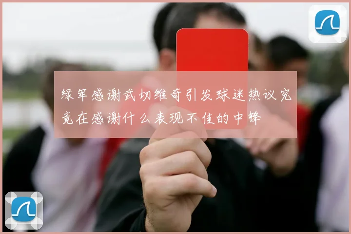 绿军感谢武切维奇引发球迷热议究竟在感谢什么表现不佳的中锋